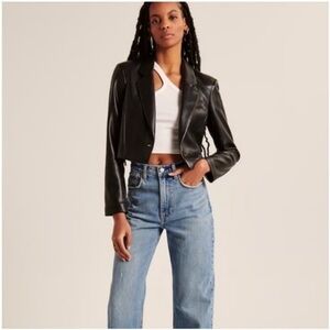 Abercrombie & Fitch Black Leather Jacket